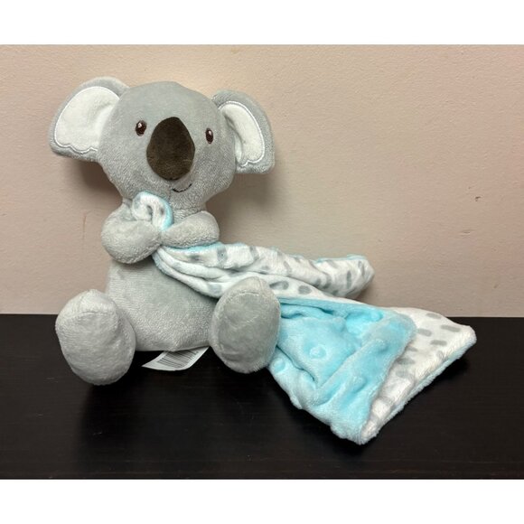 Koala Stuffed Animal Lovey Security Blanket Blue Dotted Textured Walgreens 2021 - Picture 1 of 7